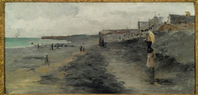 ディエップのビーチ、1881 作： Frank Myers Boggs